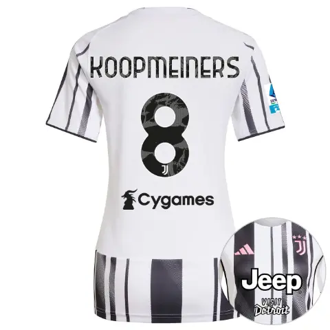 FC Juventus Turin Shop – Buy juventus home jersey 202526 – women – serie a pack – 2526 – 8 – koopmeiners Jerseys & Accessories Online