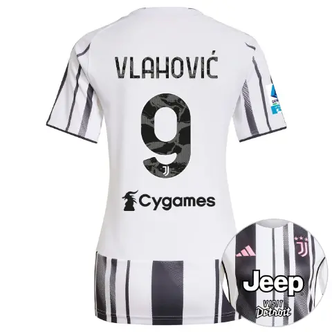 FC Juventus Turin Shop – Buy juventus home jersey 202526 – women – serie a pack – 2526 – 9 – vlahoviĆ Jerseys & Accessories Online