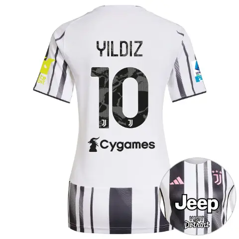 FC Juventus Turin Shop – Buy juventus home jersey 202526 – women – serie a pack – 2526 – sleeve sponsor whitebit – 10 – yildiz Jerseys & Accessories Online