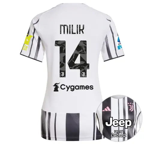 FC Juventus Turin Shop – Buy juventus home jersey 202526 – women – serie a pack – 2526 – sleeve sponsor whitebit – 14 – milik Jerseys & Accessories Online