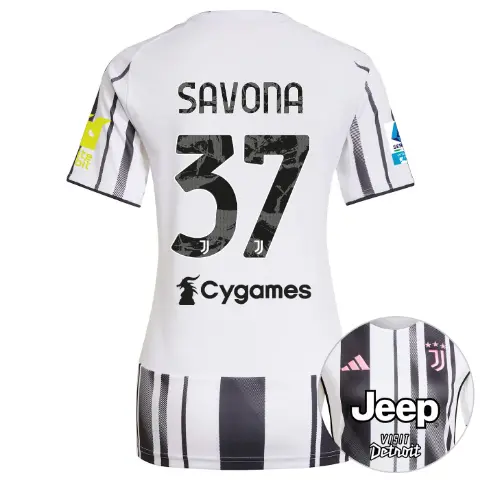 FC Juventus Turin Shop – Buy juventus home jersey 202526 – women – serie a pack – 2526 – sleeve sponsor whitebit – 37 – savona Jerseys & Accessories Online