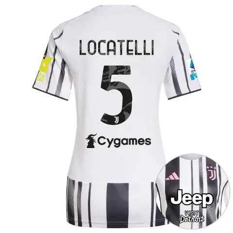 FC Juventus Turin Shop – Buy juventus home jersey 202526 – women – serie a pack – 2526 – sleeve sponsor whitebit – 5 – locatelli Jerseys & Accessories Online