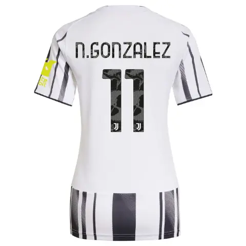 FC Juventus Turin Shop – Buy juventus home jersey 202526 – women – sleeve sponsor whitebit – 11 – n.gonzalez Jerseys & Accessories Online