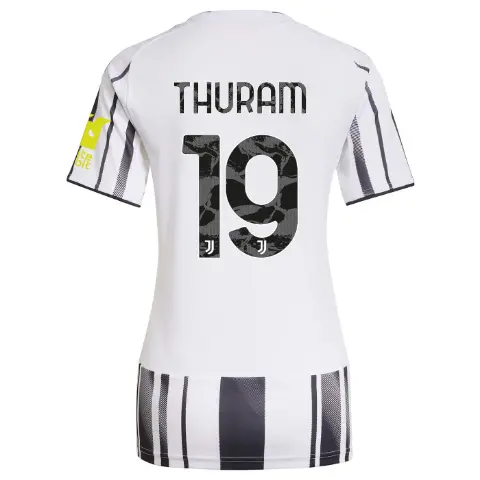 FC Juventus Turin Shop – Buy juventus home jersey 202526 – women – sleeve sponsor whitebit – 19 – thuram Jerseys & Accessories Online