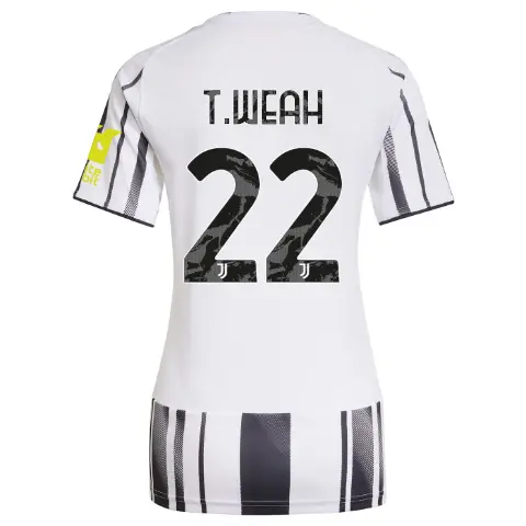 FC Juventus Turin Shop – Buy juventus home jersey 202526 – women – sleeve sponsor whitebit – 22 – t.weah Jerseys & Accessories Online