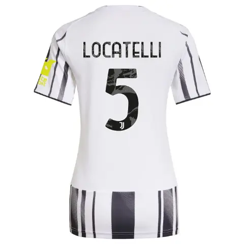 FC Juventus Turin Shop – Buy juventus home jersey 202526 – women – sleeve sponsor whitebit – 5 – locatelli Jerseys & Accessories Online