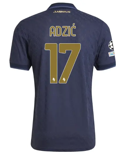 FC Juventus Turin Shop – Buy juventus third authentic jersey 202425 – 17 – adziĆ – champions league pack Jerseys & Accessories Online