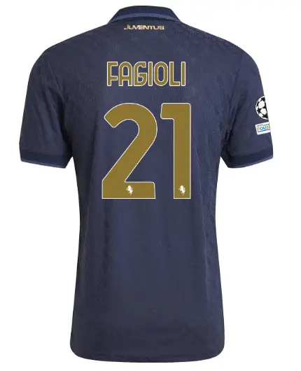 FC Juventus Turin Shop – Buy juventus third authentic jersey 202425 – 21 – fagioli – champions league pack Jerseys & Accessories Online