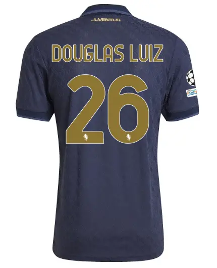 FC Juventus Turin Shop – Buy juventus third authentic jersey 202425 – 26 – douglas luiz – champions league pack Jerseys & Accessories Online