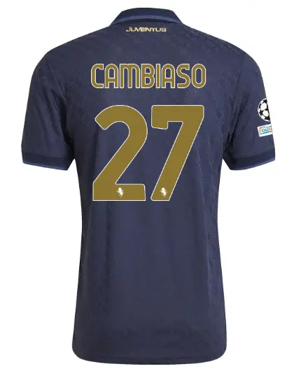 FC Juventus Turin Shop – Buy juventus third authentic jersey 202425 – 27 – cambiaso – champions league pack Jerseys & Accessories Online