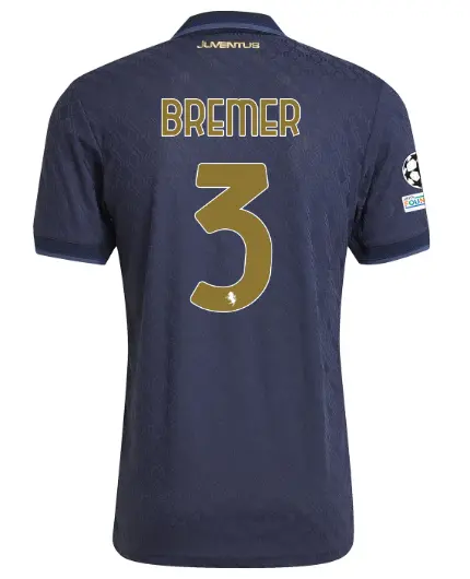 FC Juventus Turin Shop – Buy juventus third authentic jersey 202425 – 3 – bremer – champions league pack Jerseys & Accessories Online