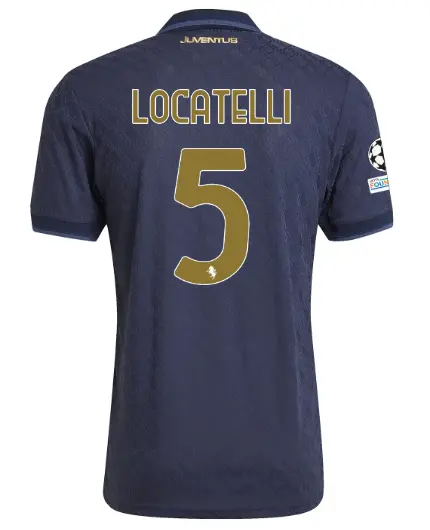 FC Juventus Turin Shop – Buy juventus third authentic jersey 202425 – 5 – locatelli – champions league pack Jerseys & Accessories Online