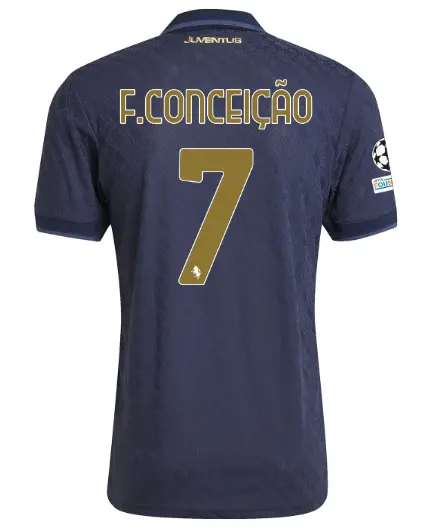 FC Juventus Turin Shop – Buy juventus third authentic jersey 202425 – 7 – f.conceiÇÃo – champions league pack Jerseys & Accessories Online