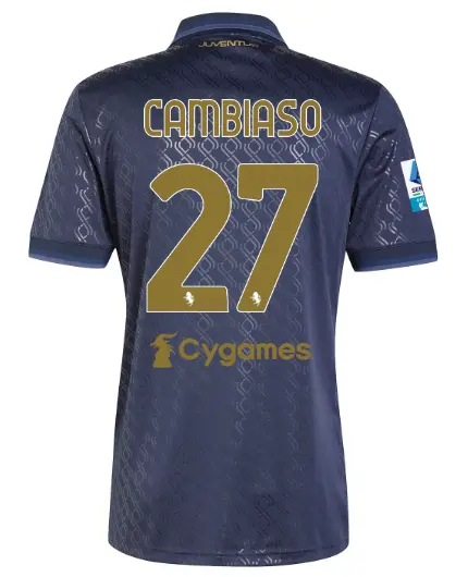 FC Juventus Turin Shop – Buy juventus third jersey 202425 – 27 – cambiaso – serie a pack Jerseys & Accessories Online