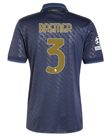 FC Juventus Turin Shop – Buy juventus third jersey 202425 – 3 – bremer – champions league pack Jerseys & Accessories Online