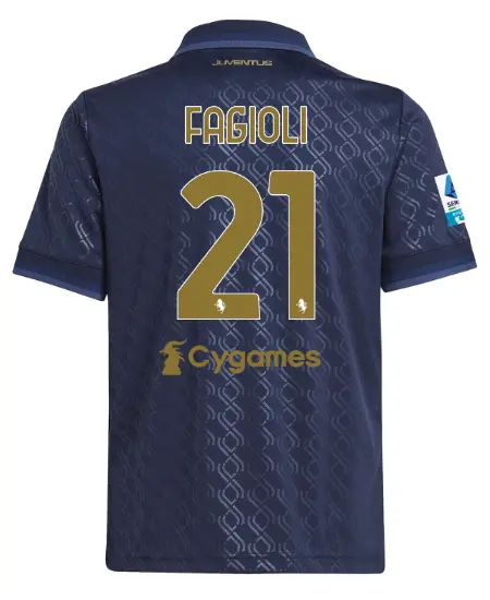 FC Juventus Turin Shop – Buy juventus third jersey 202425 – kids – 21 – fagioli – serie a pack Jerseys & Accessories Online
