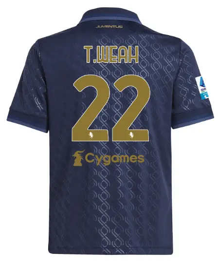 FC Juventus Turin Shop – Buy juventus third jersey 202425 – kids – 22 – t.weah – serie a pack Jerseys & Accessories Online