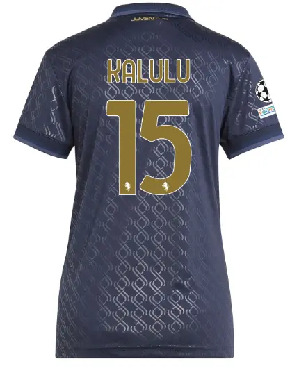 FC Juventus Turin Shop – Buy juventus third jersey 202425 – women – 15 – kalulu – champions league pack Jerseys & Accessories Online