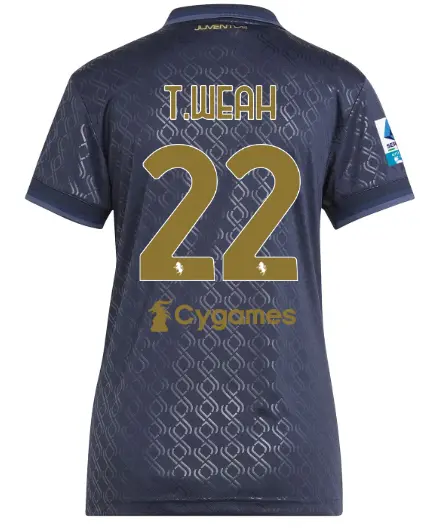 FC Juventus Turin Shop – Buy juventus third jersey 202425 – women – 22 – t.weah – serie a pack Jerseys & Accessories Online