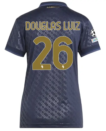 FC Juventus Turin Shop – Buy juventus third jersey 202425 – women – 26 – douglas luiz – champions league pack Jerseys & Accessories Online
