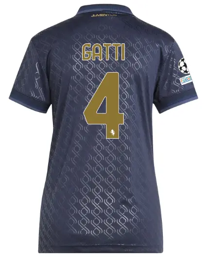 FC Juventus Turin Shop – Buy juventus third jersey 202425 – women – 4 – gatti – champions league pack Jerseys & Accessories Online